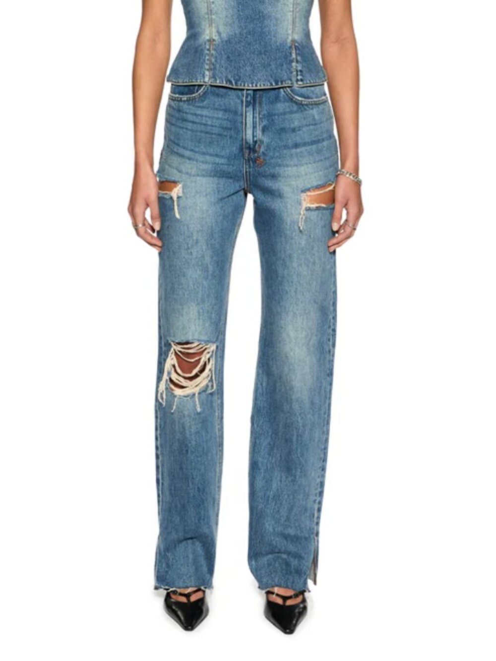 Ksubi playback aged kut out Jeans